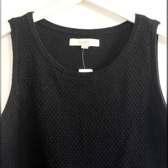 NWT Loft black knit shell with underlay - Picture 3 of 9